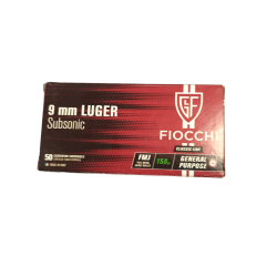 Amunicja Fiocchi 9mm LUGER Subsonic FMJ 158gr